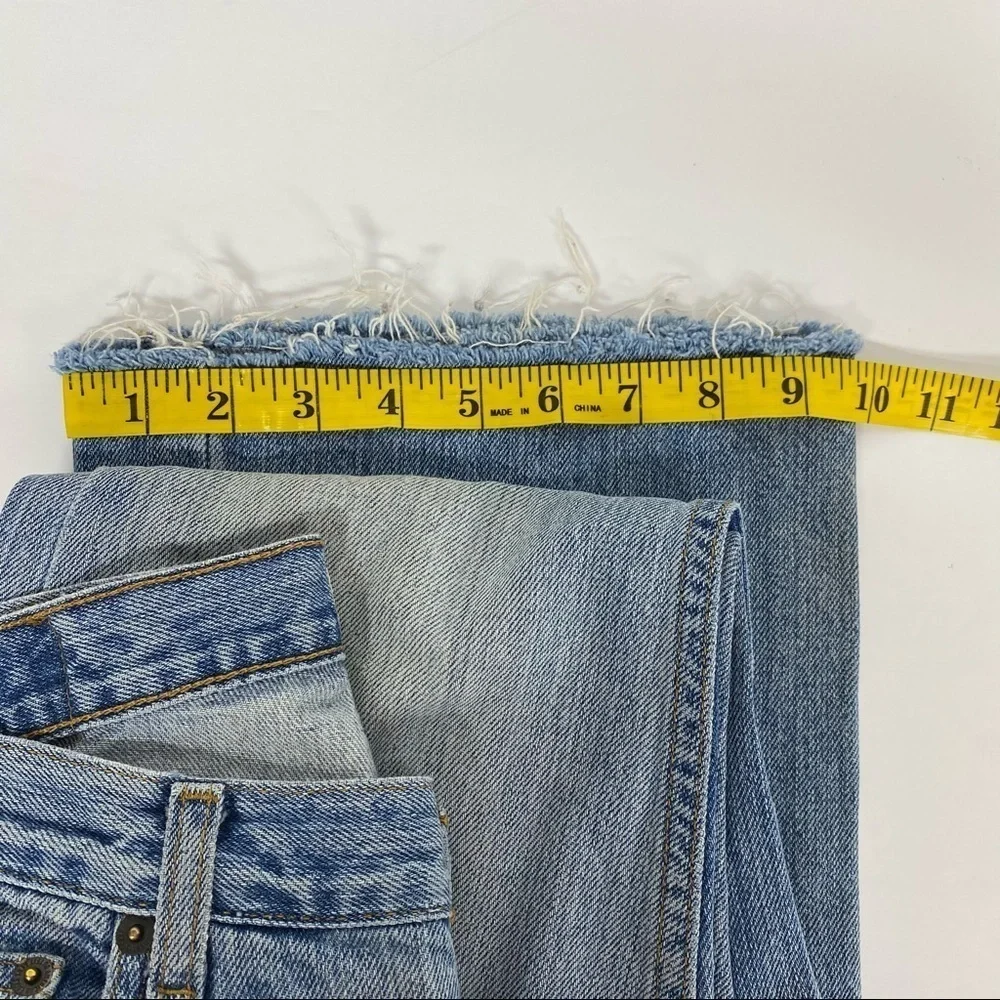 American Eagle Favorite Light Wash Raw Hem Jeans